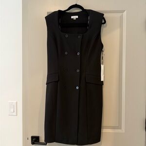 Calvin Klein Black Double-Breasted Dress